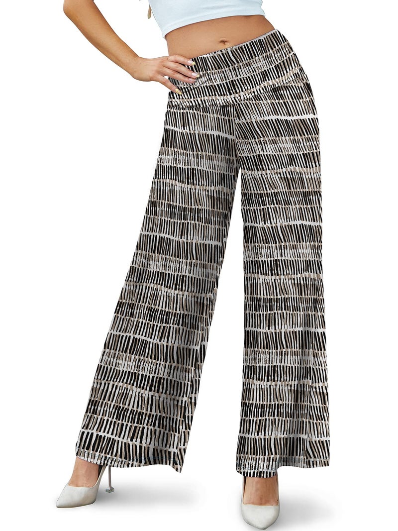 Arolina Women's Stretchy Wide Leg Palazzo Lounge Pants Casual Comfy High Waist Palazzo Pants - Image 3